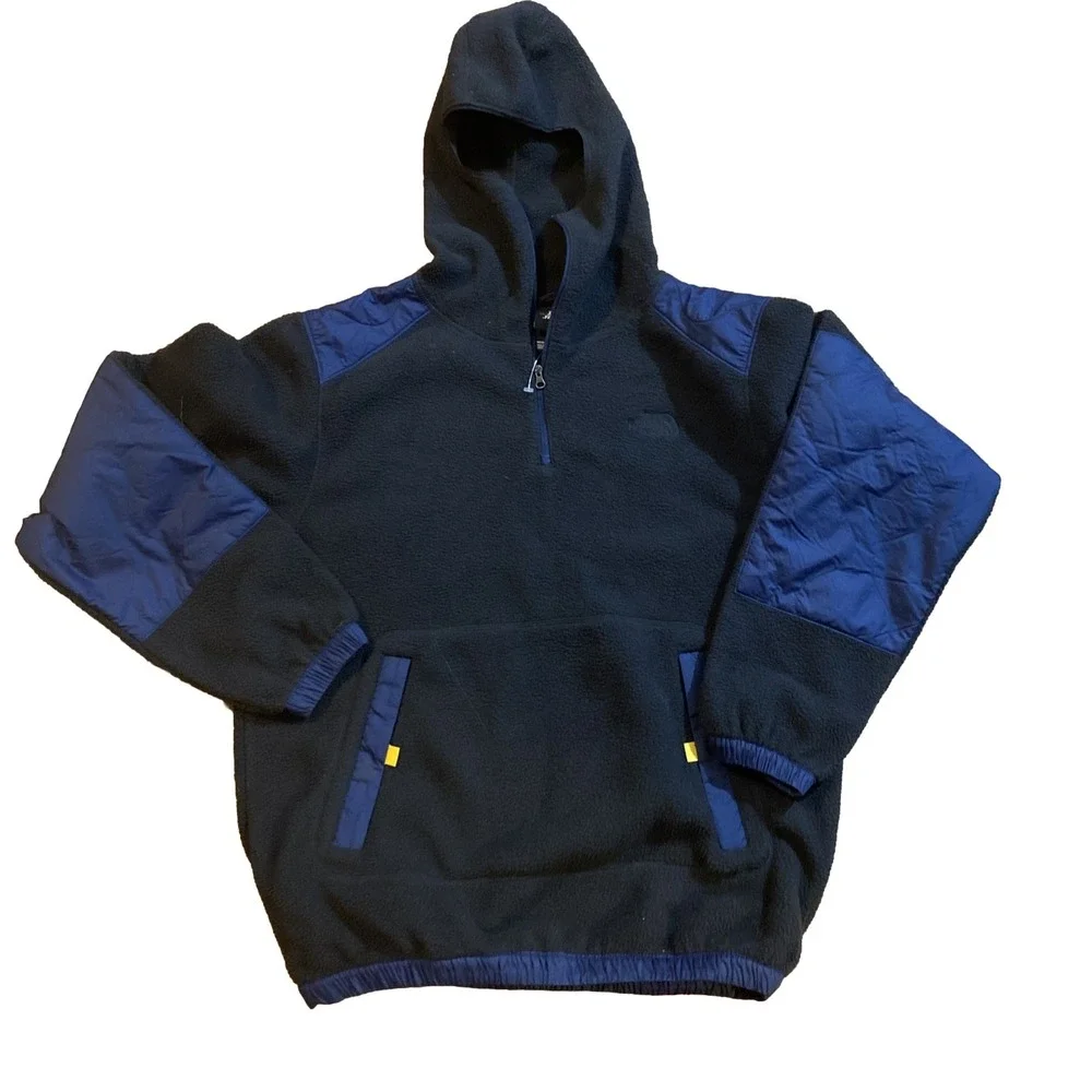 The North Face Men's Pullover Fleece Sweatshirt Jacket Black Blue NWT S